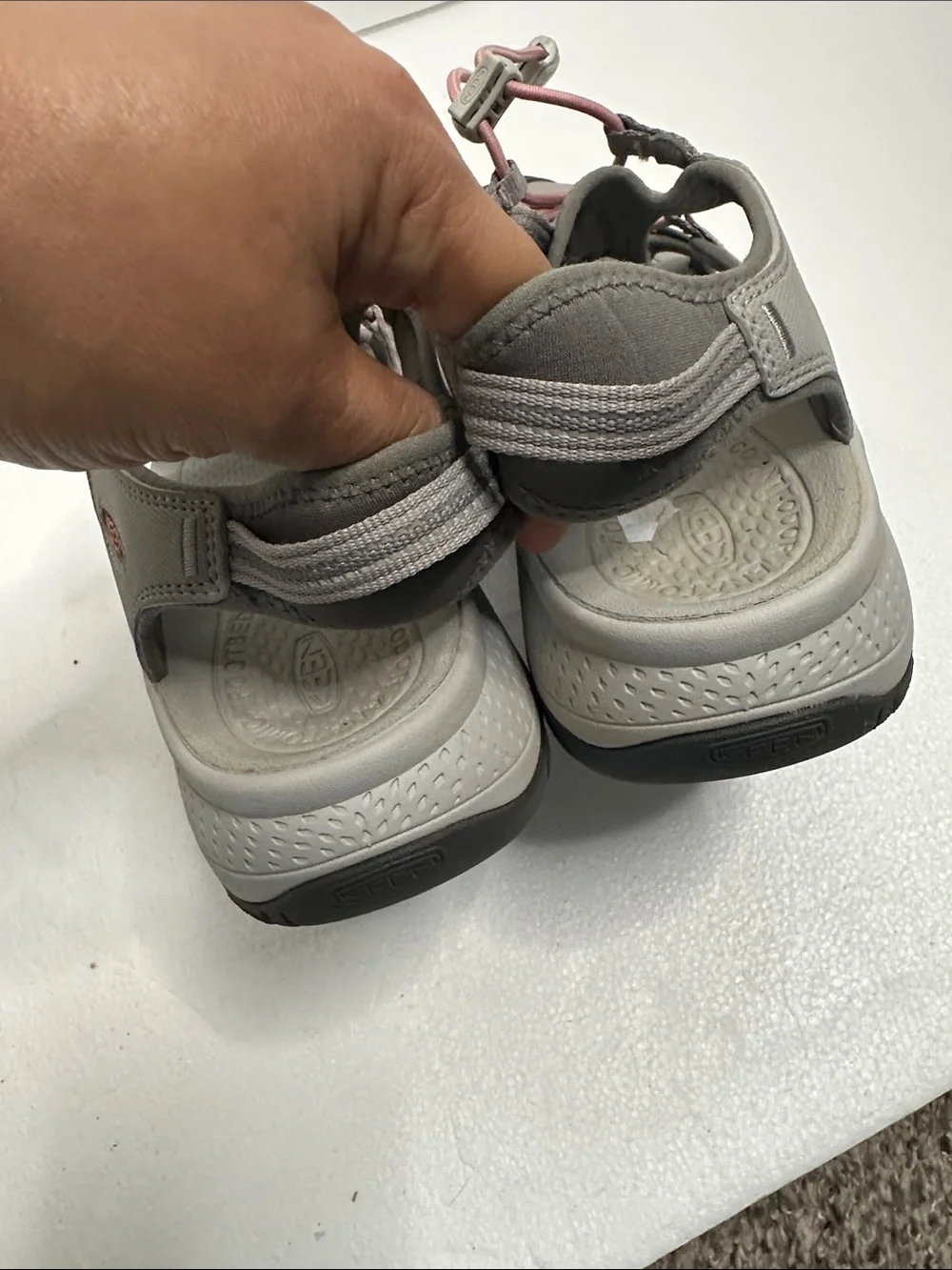 Keen Women's Gray and Pink Closed-Toe Outdoor Sandals size 12